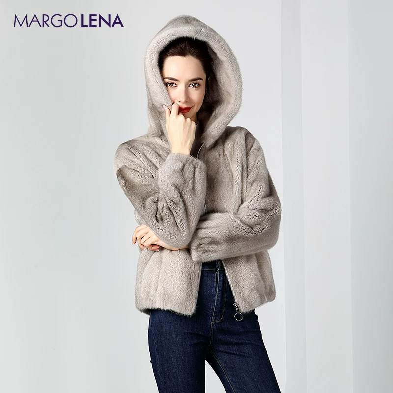 Портного качества бархат лебедь, Short jacket with zipper with hood, европейский стиль