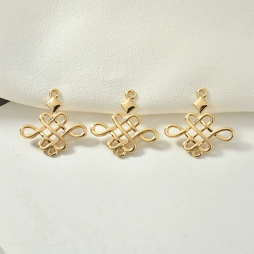 Медный золотой ретро аксессуар ручной работы, серьги, аксессуары, 18 карат