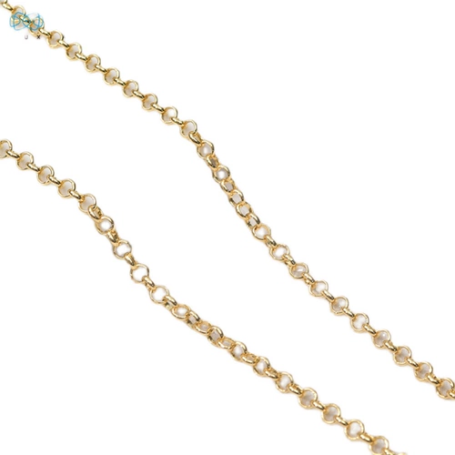 Медная золотая базовая универсальная цепь, ожерелье и браслет, серьги, аксессуары, 14 карат, простой и элегантный дизайн, DIY