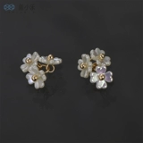 Красочные серьги в форме цветка ручной работы, подвеска, аксессуары, в цветочек