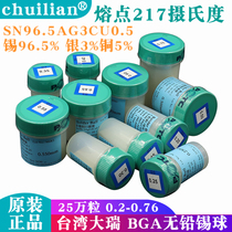 Taiwans Grand Ri BGA tin ball lead free tin 0 250 thousand 25 3 6 5 4 0 0 0 0 0 76mm