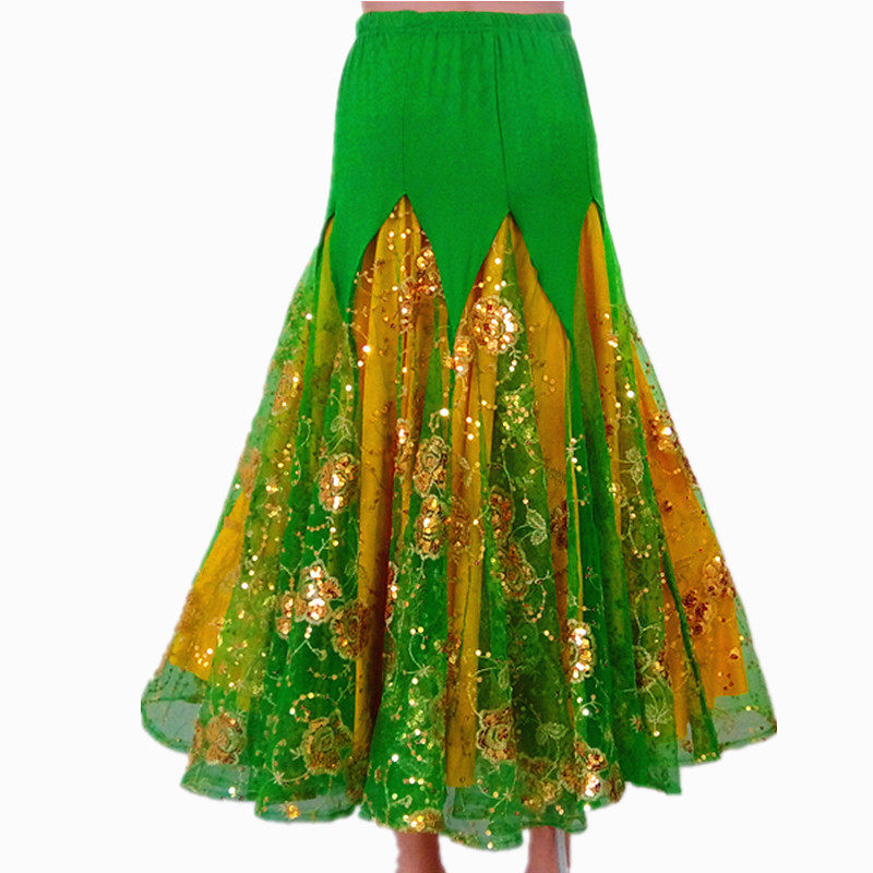 Morden Dance Dress Performance Costume Contest Big Swing Dress National Standard Social Dance Long Dress Dancing Skirt Waltz Dress