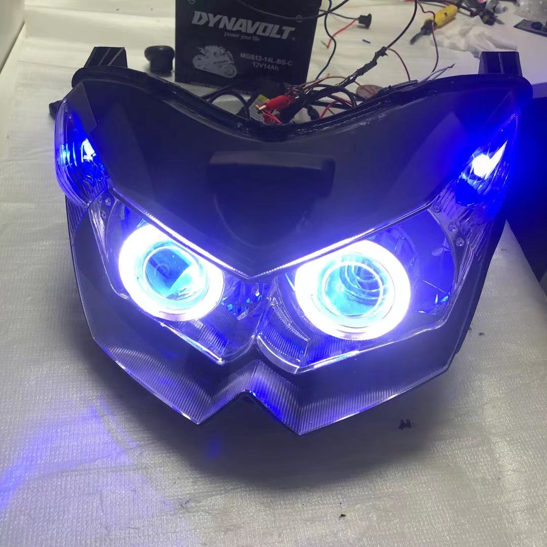 Kawasaki Z1000 09 - 12 Ninja modified LED lens angel Eye Devil Eye hernia xenon headlamp assembly