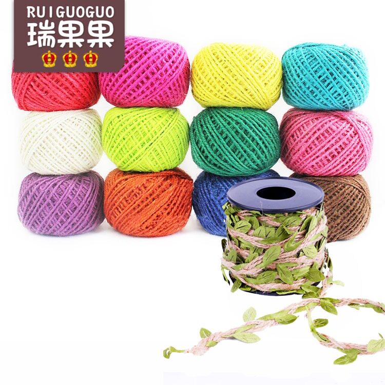 Clear bin All 2 Yuan Diy Artisanal Leaves Hemp Rope Thickness Sensual Style Pendant Kindergarten Preschool Teacher Ring Tron