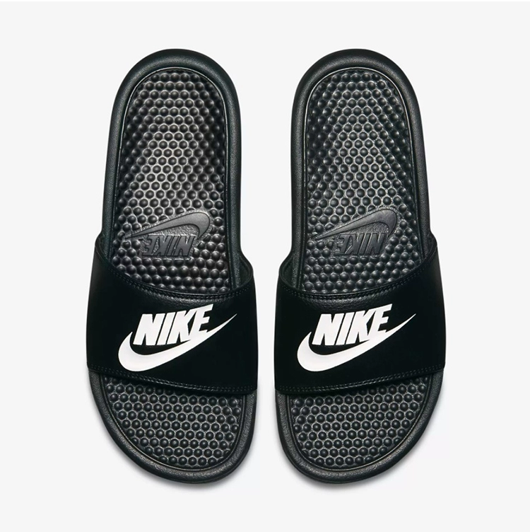 Giày thể thao nam và nữ Nike Nike Benassi JDI màu đen và trắng đôi giày đi biển đi dép 818736-011 dép adidas alphabounce