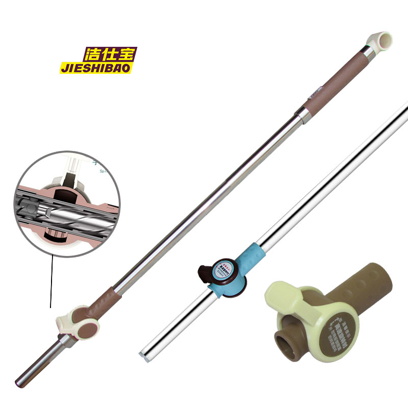 JS Shibo rotating mop rod rod rod stainless steel hydraulic rod accessories Wheel pull deduction Universal mop rod bar sold