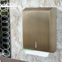 Stainless steel toilet paper box toilet paper box Hotel wall-mounted toilet paper box rack punch-free large-capacity tissue box
