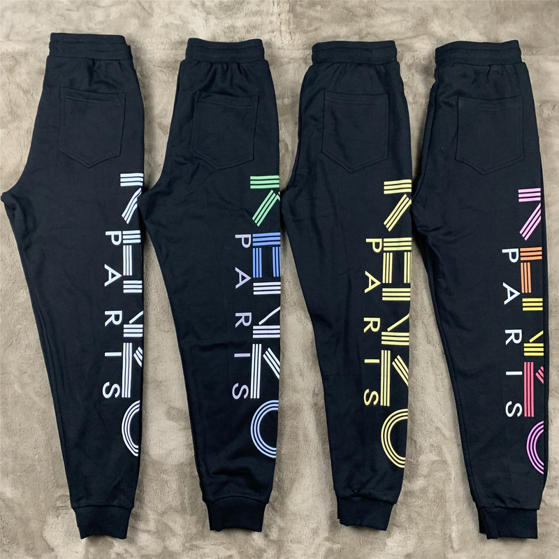 Men's Spring and Autumn Sports Joggers with Tiger Head Print, Pure Cotton Versatile Cuffed Casual Pants, Trendy Loose Fit Tapered Pants