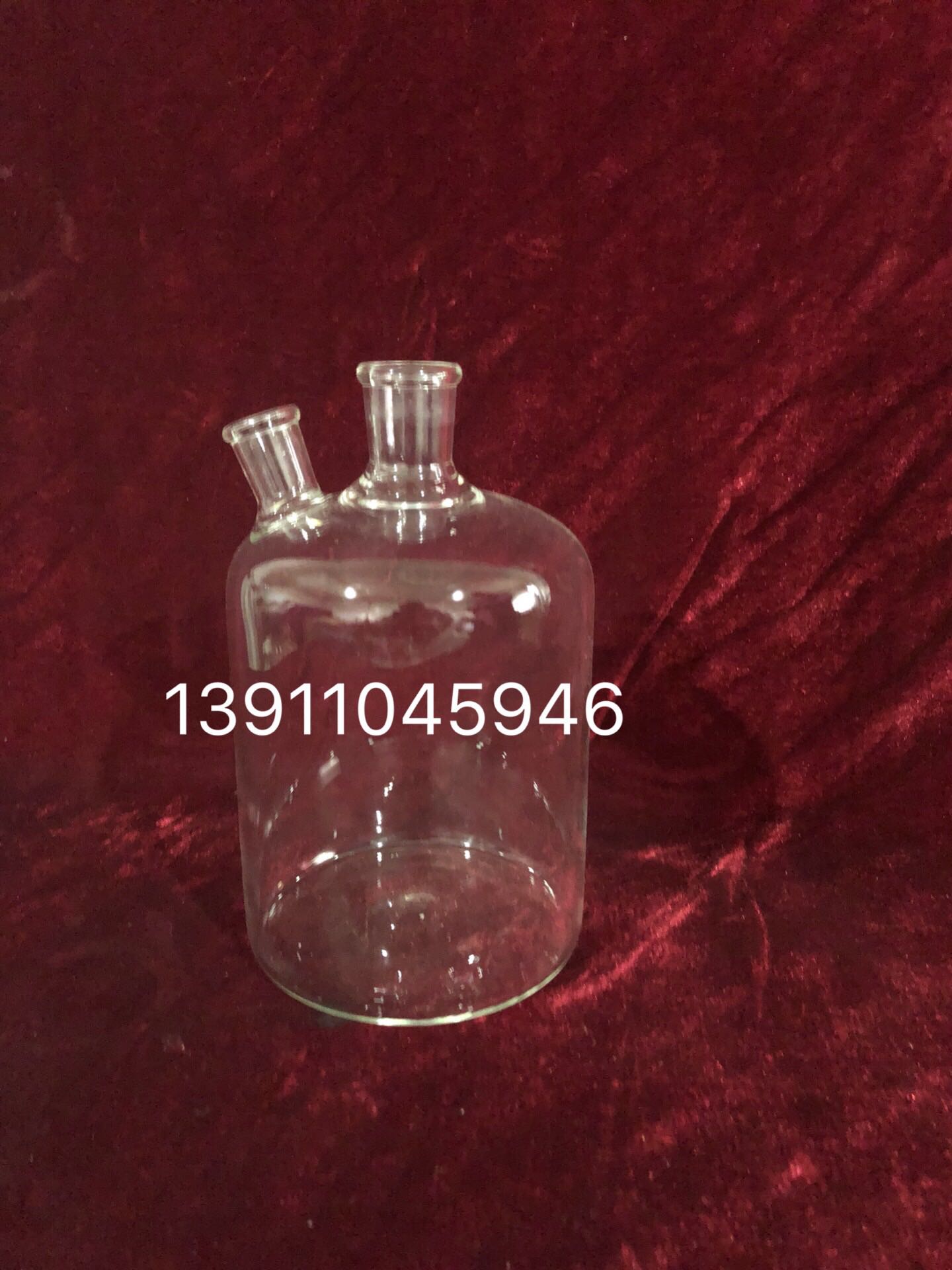 玻璃二口烧瓶1500ml 二口试剂瓶 实验仪器 加工定制 二口反应瓶