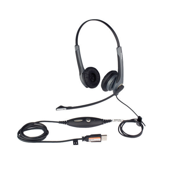 Jabra Tepolang GN2000 dual ear computer ear McLync phone headphone USB traffic customer service headset