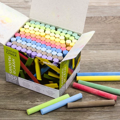 Желтый детский мел без пыли, доска, цветные карандаши для рисования, 100 шт, 10 шт