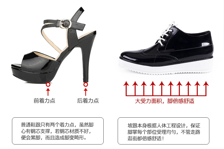 Giày đế xuồng đế xuồng mới 4CM Giày nữ đi giày nước sinh viên không thấm nước giày chống trượt thời trang