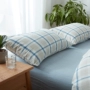 Nhật rửa sạch năng suất bông đơn giản bông áo gối 48 * 74 lưới bông rắn gối một bộ máy đơn - Gối trường hợp gối chống bẹp đầu babymoov