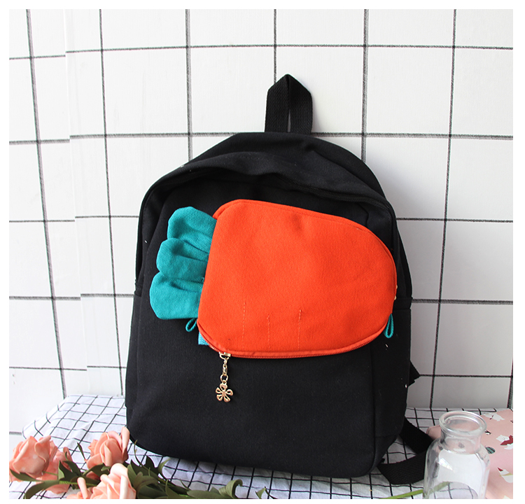 Cà rốt túi nữ trẻ em mềm chị Hàn Quốc phiên bản của Harajuku học sinh trung học hoang dã đơn giản vải ba lô ba lô balo nữ đẹp đi học