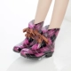 Thời trang mới của Hàn Quốc ngọt ngào đi mưa đi mưa ống ngắn đi trong giày cao su chống trượt giày nữ chống nước