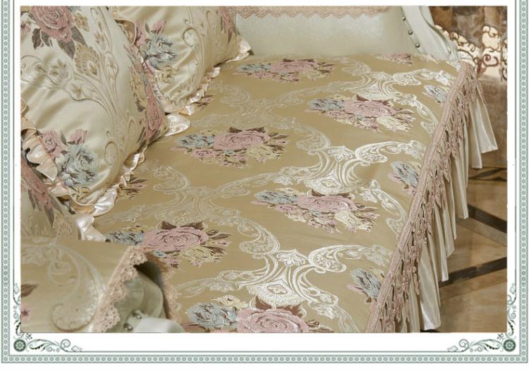 Cao cấp da chống trượt Ghế sofa châu Âu đệm đầy bìa sâm banh đệm sang trọng vải trở lại 123 mùa đông đắt tiền - Ghế đệm / đệm Sofa nhung mau dem ghe dep