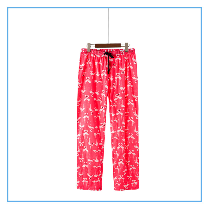 Pajama quần của phụ nữ quần cotton phần mỏng mùa hè thường nhà kích thước lớn ban nhạc đàn hồi chất béo mm mới hoang dã quần