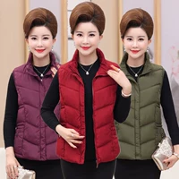 Quần áo cotton trung niên và già 40 tuổi 50 áo mẹ trung niên áo vest mùa thu áo khoác nữ đẹp