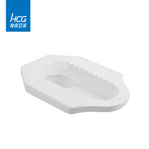 And into bathroom HCG squatting pan C107G squatting toilet rear water inlet front anti-slip pedal male and female communal squat pit