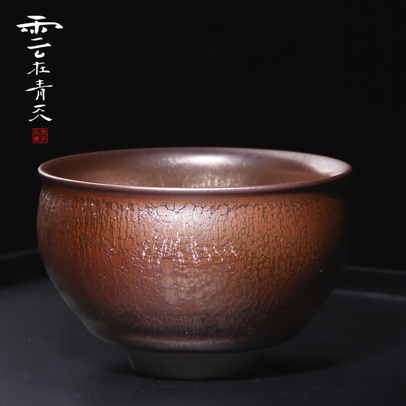 Choi question light tea master cup temmoku sample tea cup kung fu tea cup large bowl undressed ore ceramics