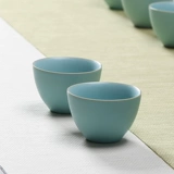Ru Kiln Pin Cup Tea Cup Ru Фарфор 2.0 маленькая чашка керамика кунг -фу чайный дом Longquan Celadon Master Personal Single Cup
