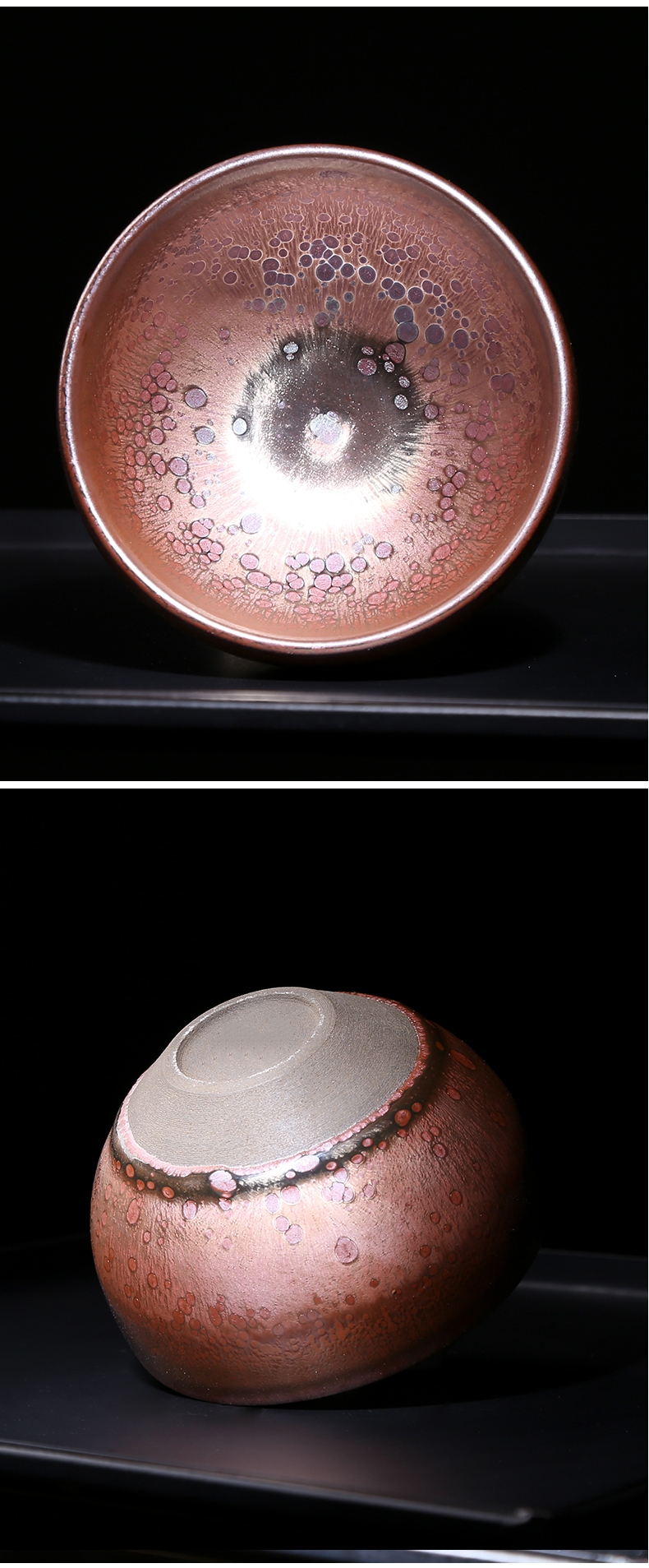 Choi question light tea master cup temmoku sample tea cup kung fu tea cup large bowl undressed ore ceramics