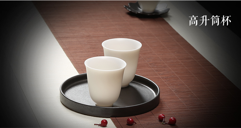 White porcelain cup single CPU ceramic kung fu master cup dehua White jade porcelain tea sets tea cup, bowl with small sample tea cup