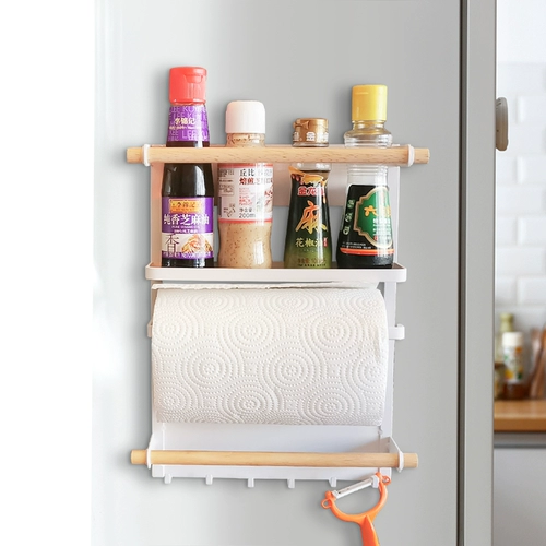 Lexisle Buckle Holrigrator Установите внешнюю сторону хранения кухонной приправы на стене -3 -слойная стиральная машина над магнитом