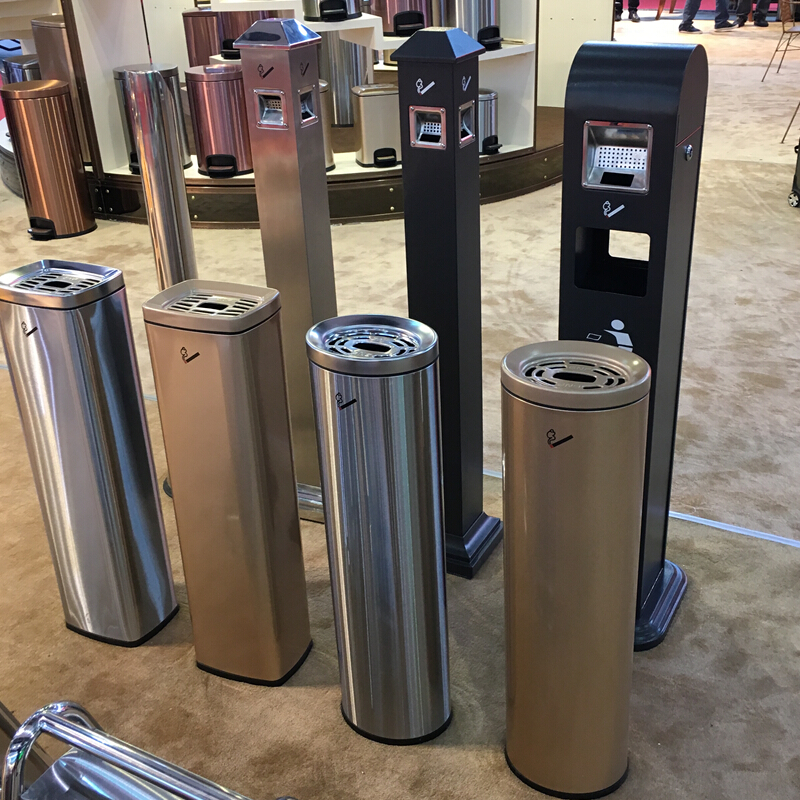 Special price GPX-129 stainless steel tobacco ash column European style cigarette buttoyed outdoor cigarette butcher vertical cigarette ash room