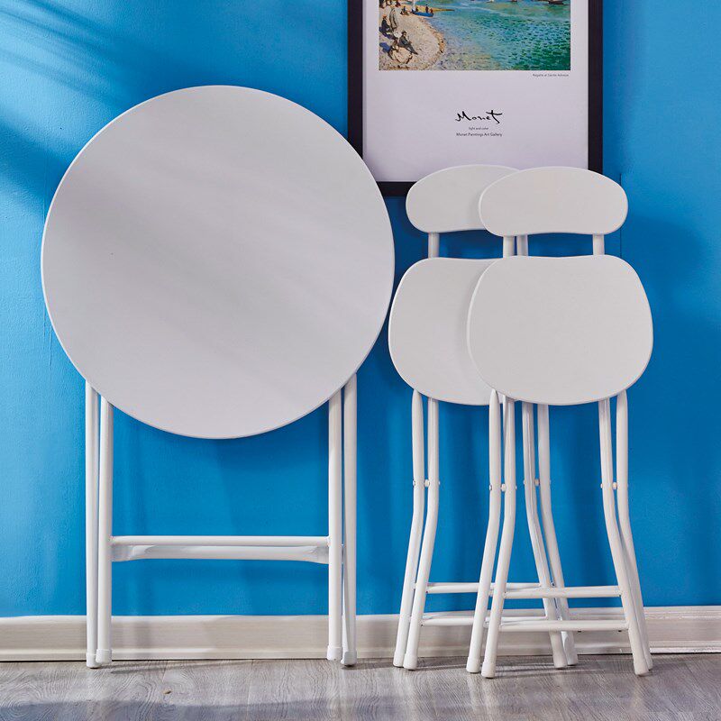 Demolition and foldable dining table Zhuo Zhi choose mulberry folding table small dining table round household 2 people can store simple table to eat outdoor