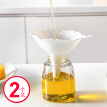 2 hanging wine Winder spoons plastic oil funnel size household filter