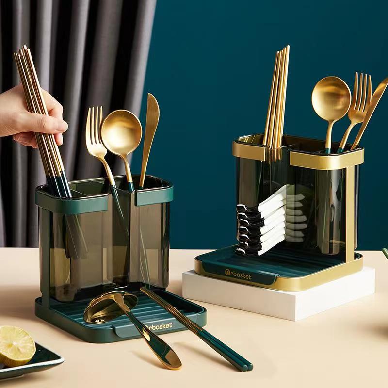 Light Extravagant Chopsticks containing box Rack Drain chopstick basket Chopstick Cage Chopsticks cylinder Domestic chopstick cage wall-mounted chopstick barrel