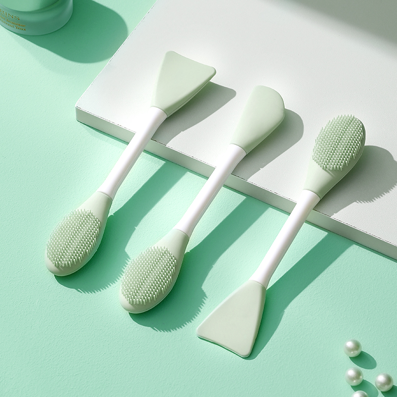 Mask Brush Face Cleaning Brush Sub White Clay Brushed Acid Double Head Silicone Cosmetic Brush Hydrotherapy Daubed Mud Film Special Brush
