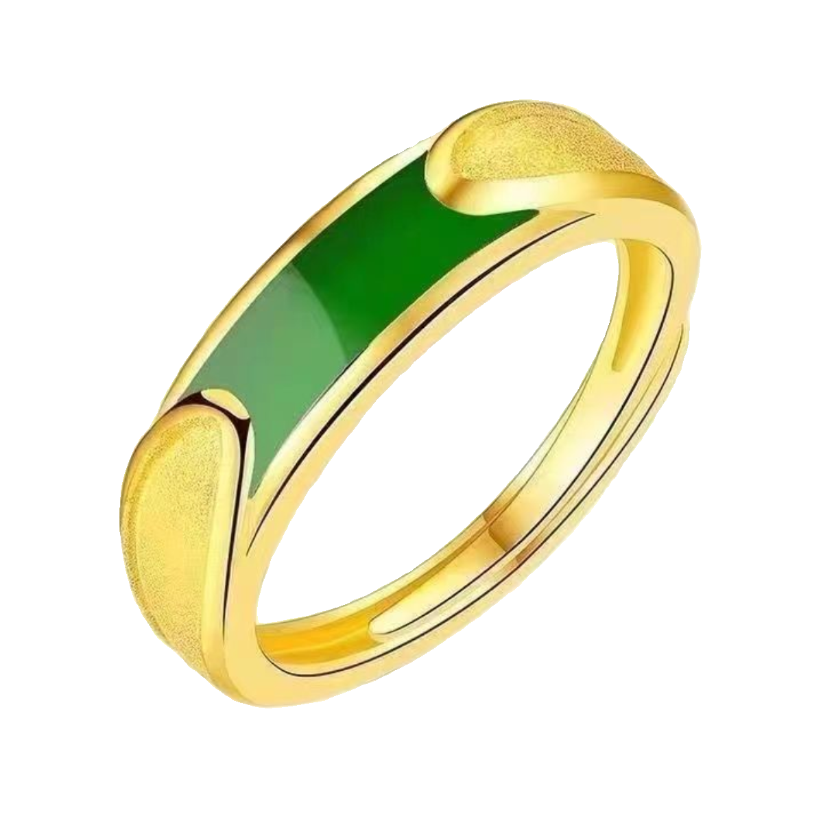 Золотое универсальное регулируемое кольцо для мужчин и женщин изJADE