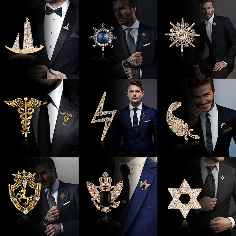 Brooch for Men, Niche Japanese Style, High-End, Elegant, Trendy, Simple, ins Trendy Women's Suit Decoration Accessory, Personalized Badge