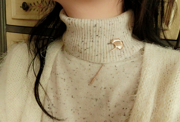 Mùa đông và mùa hè áp dụng nam và nữ mới phù hợp với trâm cài cá tính thời trang Hàn Quốc lá phong pin pin lông trâm - Trâm cài ghim cài áo sơ mi nam