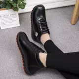 Зимняя женская хлопчатобумажная обувь плюс бархатная обувь для сохранения тепла мамины туфли из искусственной кожи водонепроницаемые нескользящие повседневные хлопковые туфли с высоким берцем универсальные зимние ботинки