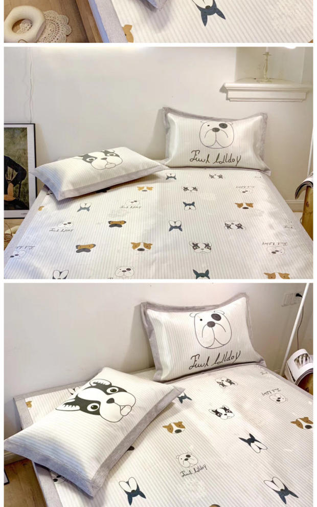 Cao cấp in kỹ thuật số sức khỏe băng lụa mat ba mảnh 900D phim hoạt hình trẻ em băng lụa mat 2 mảnh máy giặt - Thảm mùa hè chiếu tre lan lan
