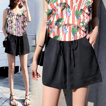 Spring and Summer thin wear pregnant womens shorts summer 2021 new fashion summer style loose wide leg bottoming pants