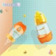 Желтая силиконовая бутылочка для кормления для новорожденных, трубочка, ручка, 240 мл