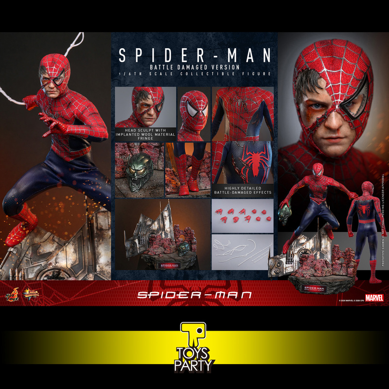 Hot Toys Ht 1/6 Mms859 Spider-Man War-Damaged Version Toby