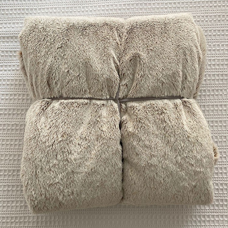 Foreign trade tail single winter imitation rabbit fur quilt cover single piece double fur wool quilt cover winter plus suede thick real special price clear cabin