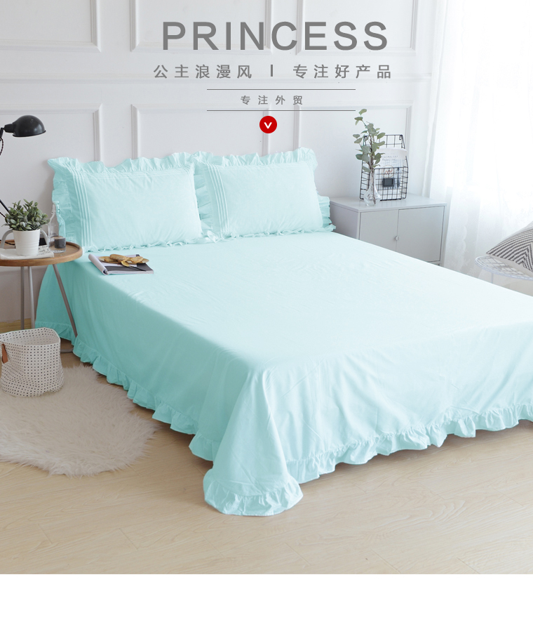 Khăn trải giường đơn mảnh Khăn trải giường ba bộ 1,8 m 1,5m đôi màu rắn dày bông đặc biệt ưu đãi - Khăn trải giường bộ drap giường giá rẻ