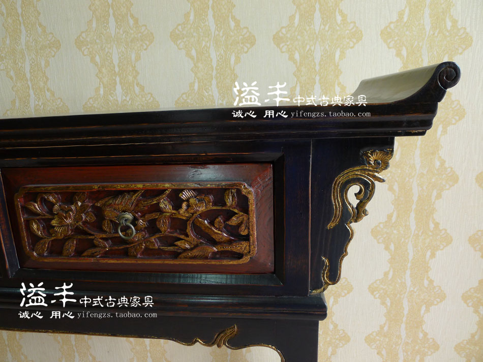 Ming và Qing triều cổ điển đồ nội thất cũ gỗ rắn ngồi xổm bàn lưu trữ cho bàn Phật cũ hoa ván gỗ khắc trường hợp trang trí hiên trường hợp - Bàn / Bàn mặt bàn gỗ