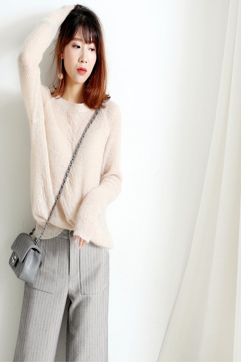 Áo len cổ lọ Mohair nữ phiên bản Hàn Quốc có phần mỏng mềm mại của em gái hippocampus đan áo 2018 mới shop quần áo nữ