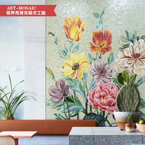Personality glass mosaic fine cut painting tile background wall simple modern living room puzzle porch decorative painting
