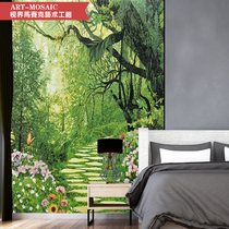 Personalized custom mosaic art puzzle Psychedelic forest Modern minimalist background wall Entrance restaurant cut painting tiles