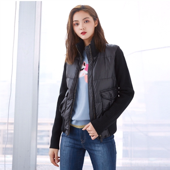 ສ່ວນຫຼຸດ 30% ຈາກ gedi counter non-refundable spliced down jacket double zipper fake two-piece jacket for women a400090