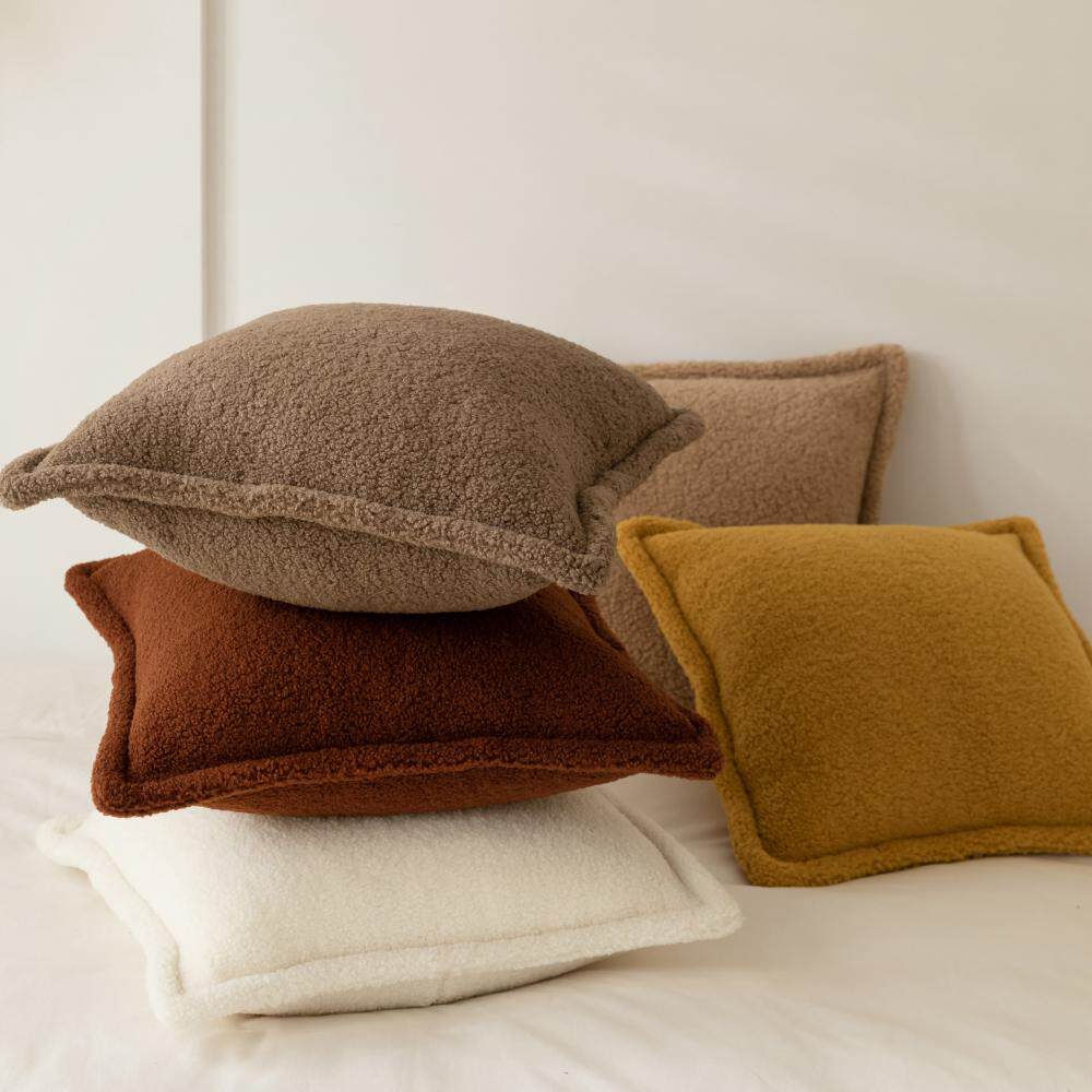 Sleep A Good Sense Square Pure Color Grain Sheep Plush Fly Side Hug Pillow Fluffy Sofa Bedrooms home Cushions Steam