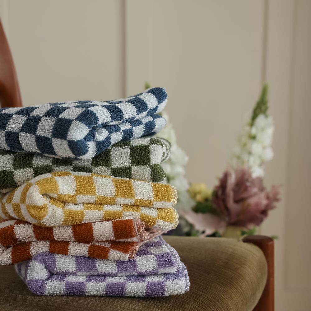Sleep well cotton retro checkerboard towel bath towel net celebrity ins blogger with the same plaid stripes comfortable